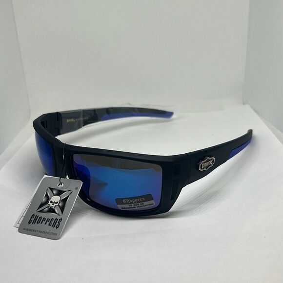 Choppers Mirrored Biker Sunglasses - Picture 1 of 3